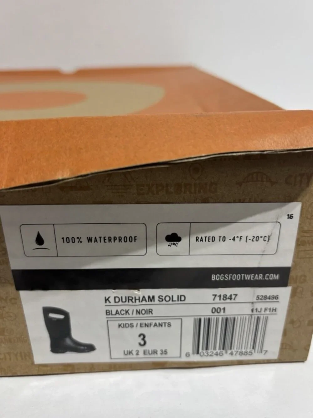 Bogs Big Kids’ Durham Solid Waterproof Winter Boots, Girls’ Size 3 M